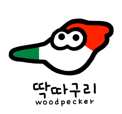 (주)딱따구리 로고